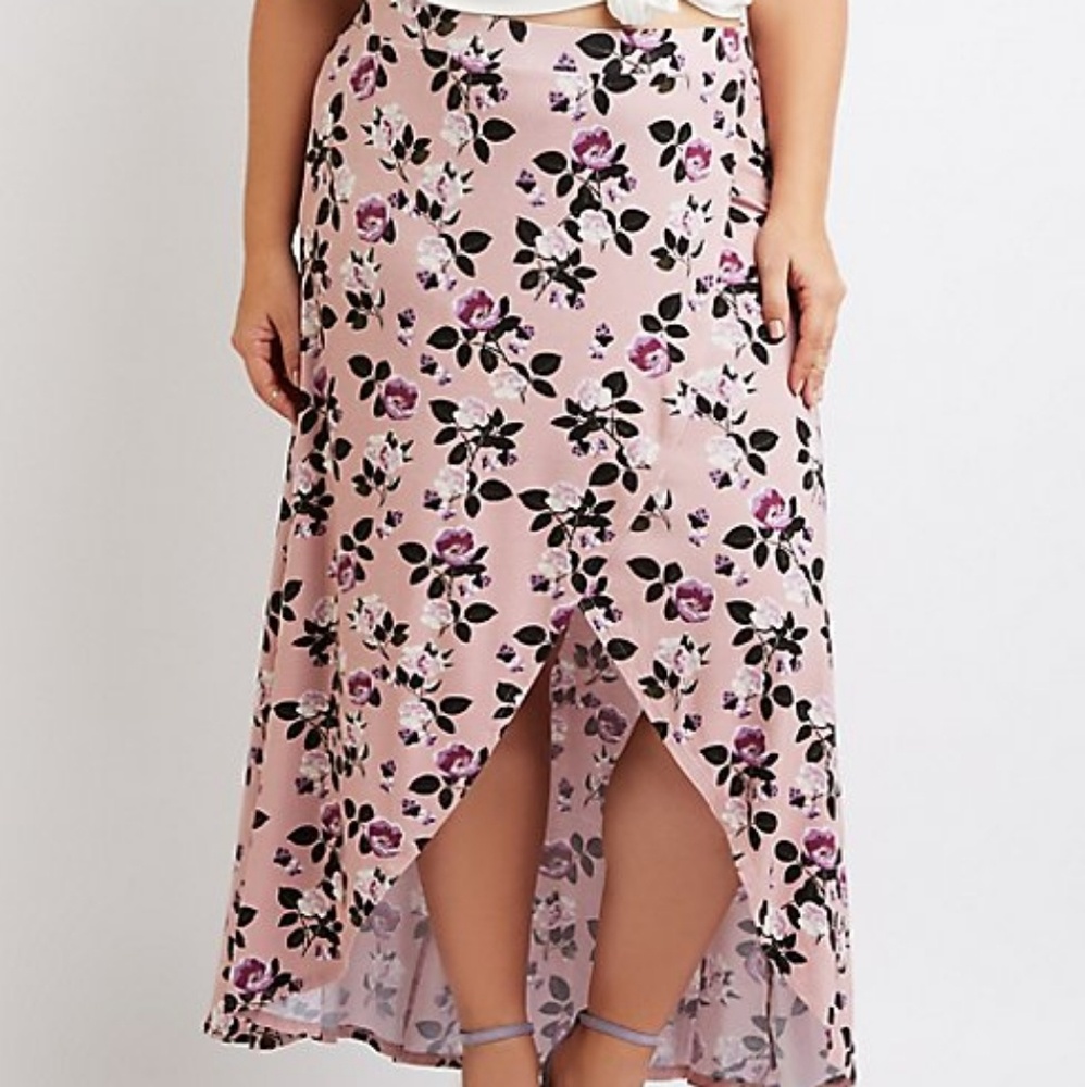 Floral Wrap Maxi Skirt